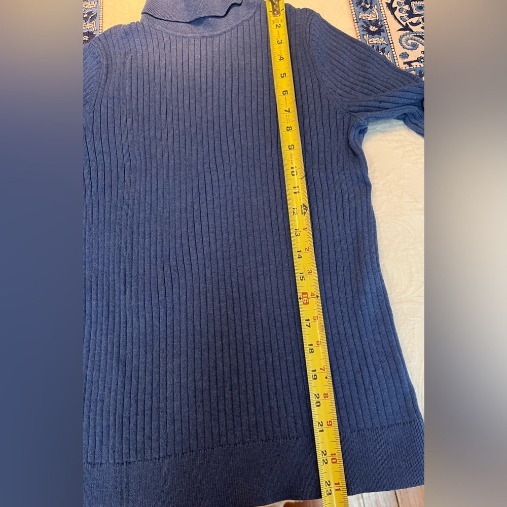 Talbots Button Cuff Ribbed Turtleneck Sweater, Si… - image 5
